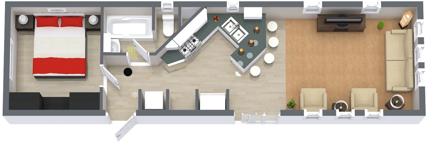 1 Bedroom Park Model - 12x45